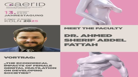 بعد مشاركته في مؤتمر GAERID بكولون – ألمانيا د احمد شريف : ختان الإناث قضية صحية واجتماعية واقتصادية تستدعي التحرك الفوري