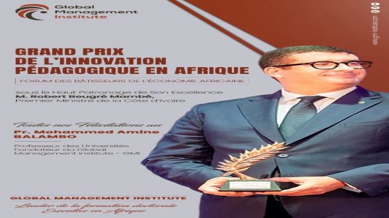 حينما يثمر التميز: تكريم استثنائي للبروفيسور محمد أمين بالامبو في أبيدجان