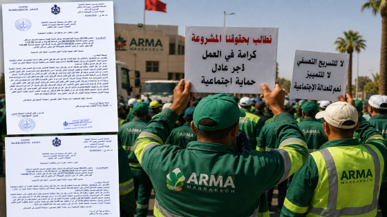 التصعيد يلوح في الأفق.. نقابة عمال وعاملات “أرما” بمراكش تعلن وقفات احتجاجية وتطالب بإنصاف الشغيلة